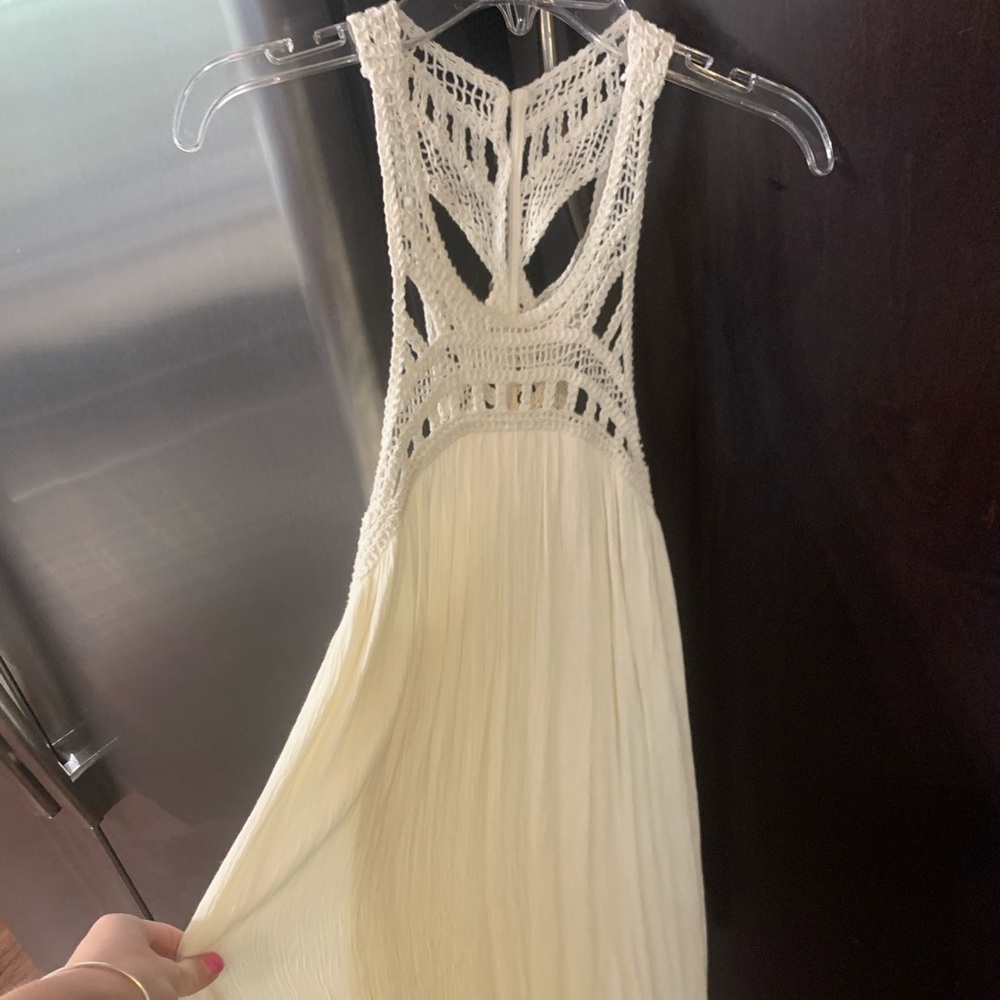 Crochet cream dress